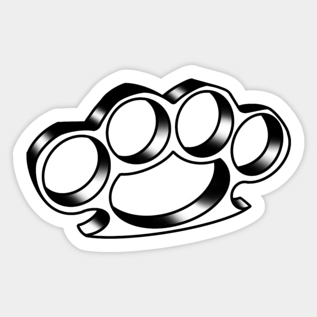 Knuckle Dusters Sticker by drawingsbydarcy